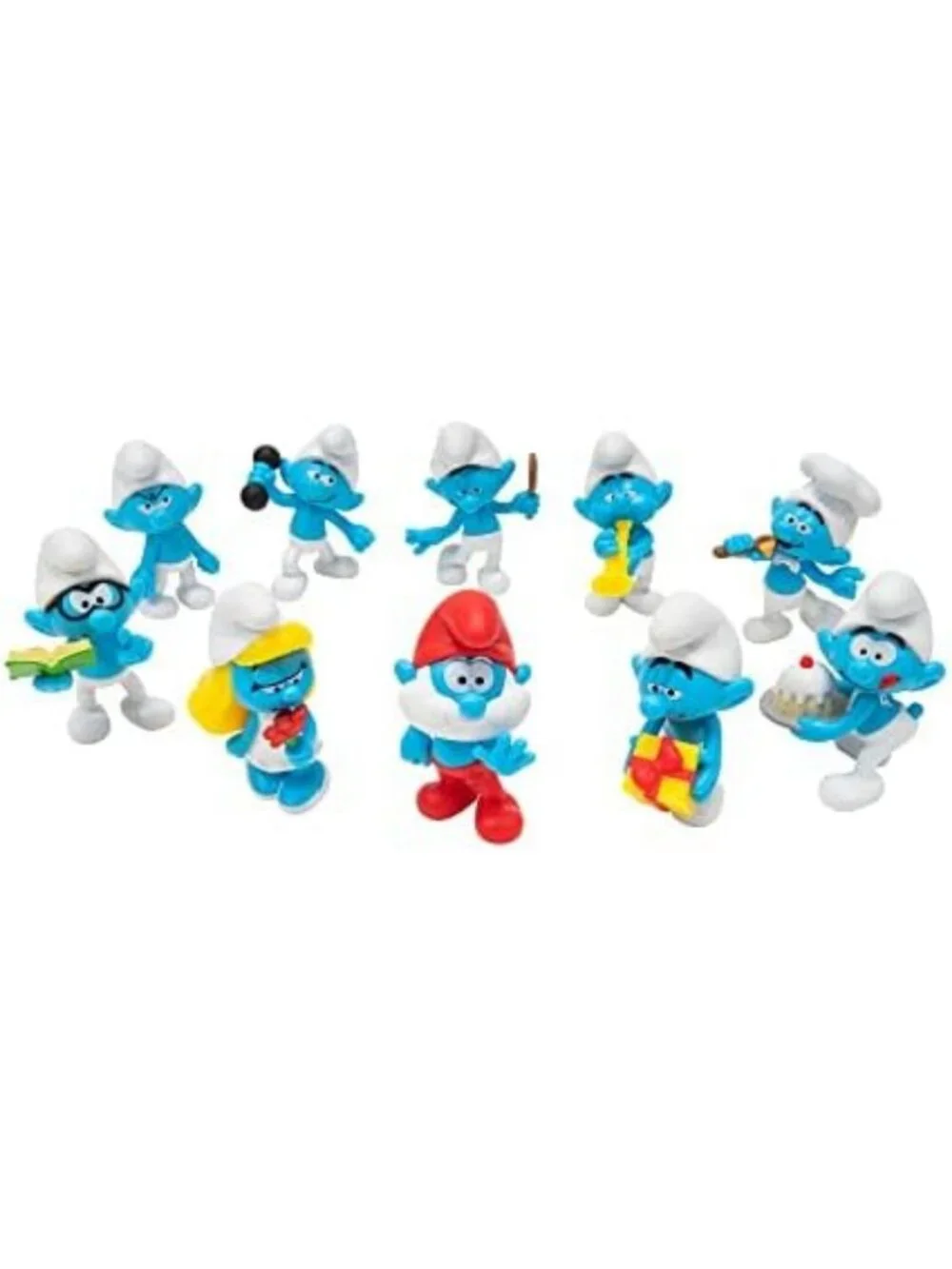 40th Anniversary Smurfs 10-Pack Classic Figures - 2-Inch Collectible Set